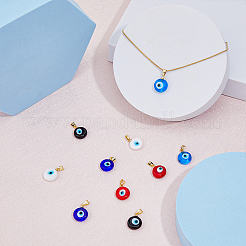 20 шт. 5-х цветные подвески ручной работы в стиле лэмпворк от сглаза LAMP-HY0001-03