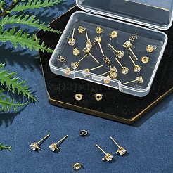 16 шт. латунные серьги-гвоздики&nbsp;KK-FS0001-56G