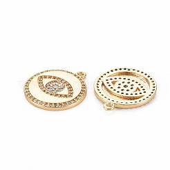 Латунные микропаве прозрачные подвески с фианитом&nbsp;KK-S364-077