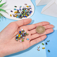 110шт 11 цвета гальванические стеклянные бусины&nbsp;EGLA-TA0012-98