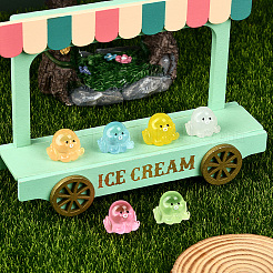 120 шт. 6-цветные светящиеся прозрачные смоляные украшения в виде осьминога&nbsp;RESI-SP0001-46