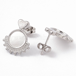 Фурнитура для сережек-гвоздиков из нержавеющей стали марки 304&nbsp;EJEW-G338-02P