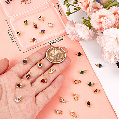 28шт 7 цвета латунные микро проложить кубический цирконий шармы&nbsp;FIND-BBC0003-48