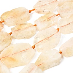 Природный цитрин бисер нитей&nbsp;G-E401-H04