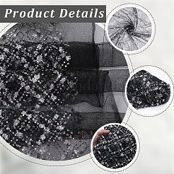 Полиэстеровые ткани с пайетками&nbsp;DIY-WH20048-027D