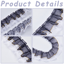 10 м полиэстеровых кружевных лент в горошек&nbsp;OCOR-GF0003-35C