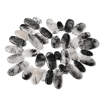 Натуральный турмалированный кварц / черный рутиловый кварц&nbsp;G-D365-D02-1