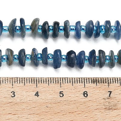 Натуральный кианитовые бисер пряди&nbsp;G-Z124-A04-02-1