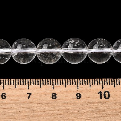 Круглые нити кристалл из бисера природного кварца&nbsp;G-H1648-10mm-01N-AAA-1