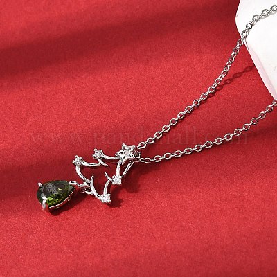 Подвески с рождественскими снежинками из латуни с микропаве из кубических цирконий NJEW-L468-01P-B01-1