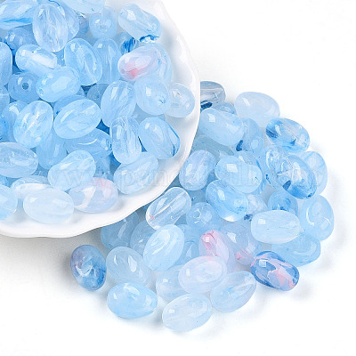 Прозрачные акриловые бусины TACR-T028-38I-1