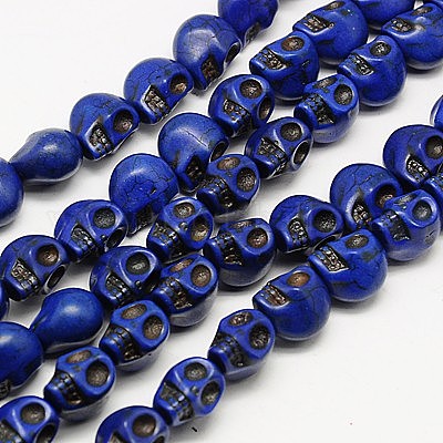 Синтетических нитей бирюзовые бусы&nbsp;TURQ-G113-10x12mm-13-1