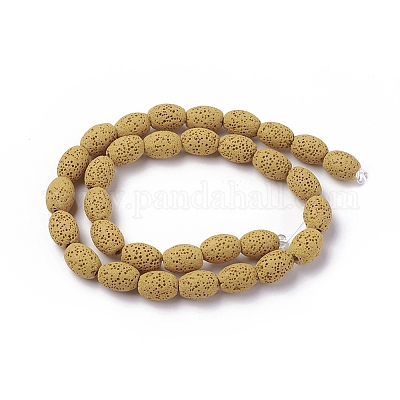 Бусы из натуральной лавы&nbsp;G-F671-03A-10-1