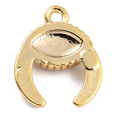 Подвески из золотой латуни с эмалью KK-P197-11C-G-1