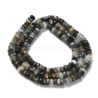 Натуральные нити из кианита / цианита / дистенового бисера&nbsp;G-RM2025-D06-C-1