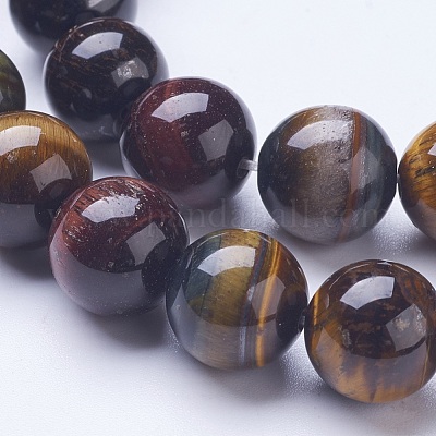 Природных тигровый глаз бисер нитей&nbsp;G-D855-07-12mm-1