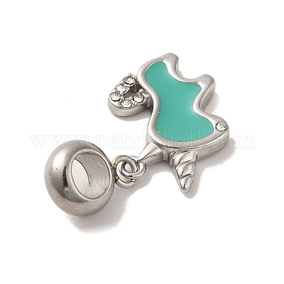 304 нержавеющая сталь эмалированная европейские подвески-шармы STAS-G308-35P-02-1