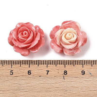 Резные бусины из синтетического коралла&nbsp;SHEL-Z003-03B-1