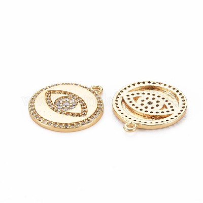 Латунные микропаве прозрачные подвески с фианитом KK-S364-077-1