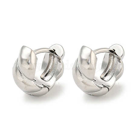 Латунные серьги обруча&nbsp;EJEW-L211-010J-P-1