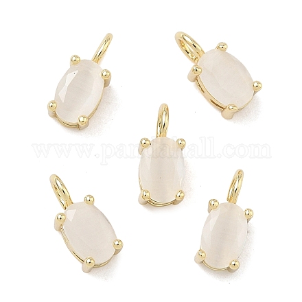 Латунные подвески в виде кошачьего глаза KK-C251-09B-G01-1