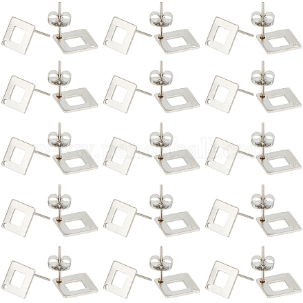 50 шт. фурнитура для сережек-гвоздиков из нержавеющей стали 304 STAS-SC0008-58-1