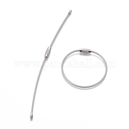 Застежки для ключей из проволоки из нержавеющей стали STAS-WH0014-42A-1