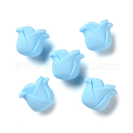 Силиконовые бусины в форме розы SIL-S011-02A-1