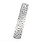 304 Stainless Steel Textured Pendants, Rectangle with Bumpy, Stainless Steel Color, 42.5x8.5x1mm, Hole: 1.5mm, 30pcs/box