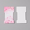 Paper Hair Clip Display Cards, Sakura Pattern, Pink, 11.5x6.6x0.03cm, 100pcs/set