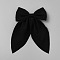 Polyester & Iron Alligator Hair Clips, Bowknot, Black, 190~195x125x17.5mm
