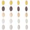 Brass Links, Oval, Mixed Color, 16x9x0.5mm, Hole: 1mm, 50pcs/box
