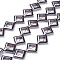 Non-Magnetic Synthetic Hematite Bead Strands, Rhombus, Black, 13x13mm, Hole: 1mm, about 23pcs/strand, 16.15 inch