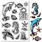 PVC Plastic Clear Stamps, for DIY Scrapbooking, Photo Album Decorative, Cards Making, Sea Animals, 148x210x3mm
