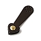 Heart Cowhide Leather Sew on Purse Clasps, Brass Snap Button Bag Mouth Buckle, Suitcase Bag Anti-Theft Parts, Coconut Brown, 7.4x2.2x1cm, Hole: 1.6mm