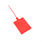 PVC Display Cards, Rectangle, Tomato, 24.8x7.8x0.1cm