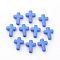 Opaque Acrylic Beads, Cross, Cornflower Blue, 16x12x4.5mm, about 95pcs/39g