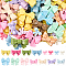 80Pcs 4 Styles Resin Cabochons, Bowknot, Mixed Color, 13~26x13~30.5x5~9mm, 20pcs/style