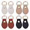 8 Pairs 4 Colors PU Leather Handle Snap Buckles, DIY Bag Handbag Replacements, Golden, Mixed Color, 6.2x2.6x0.6cm, Hole: 14x16mm, about 2 pairs/color