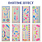 8 Sheets 8 Style Creative Fluorescent Arm Removable Temporary Tattoos Paper Stickers, Waterproof Feather Arm Tattoo Stickers, Rectangle, Mixed Patterns, 21x10.5x0.03cm, 1 sheet/style