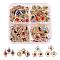 80Pcs 4 Style Rack Plating Eco-Friendly Iron Charms, with Rhinestone, Mix-shaped, Light Gold, 20pcs/style