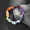 Chakra Gemstone Stretch Bracelets, with Crystal Threads, Inner Diameter: 2-1/8 inch(5.5cm)