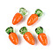Handmade Lampwork Beads, Carrot, Dark Orange, 25.5~28x11~12mm, Hole: 1.2~1.6mm