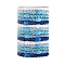 Elastic Fibre Hair Ties, for Girls or Women, Sky Blue, 53mm, 15pcs/set