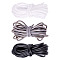 15M 3 Colors Hollow Pipe PVC Tubular Synthetic Rubber Cord, Wrapped Around White Plastic Spool, Mixed Color, 3mm, Hole: 1.5mm, 5m/color