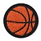 Sports Ball Theme Computerized Towel Fabric Embroidery Iron on Cloth Patches, Chenille Appliques, Costume Accessories, Sewing Craft Decoration, Basketball Pattern, 56x3mm