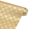 1M PVC Leather Fabric, Grid, Gold, 1370~1410x0.8mm