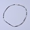 Natural Rutilated Quartz Beaded Necklaces, with Brass Lobster Claw Clasps, Faceted Round Beads, 15.75 inch~16.14 inch(40~41cm)x3~3.5mm
