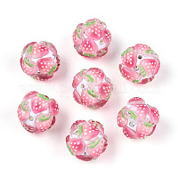 Круглые бусины из смолы в виде фруктов&nbsp;RESI-T059-03I