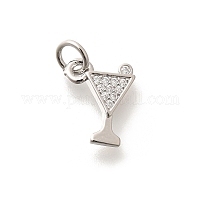 Латунные микропаве прозрачные подвески с фианитом&nbsp;KK-L225-009P-01